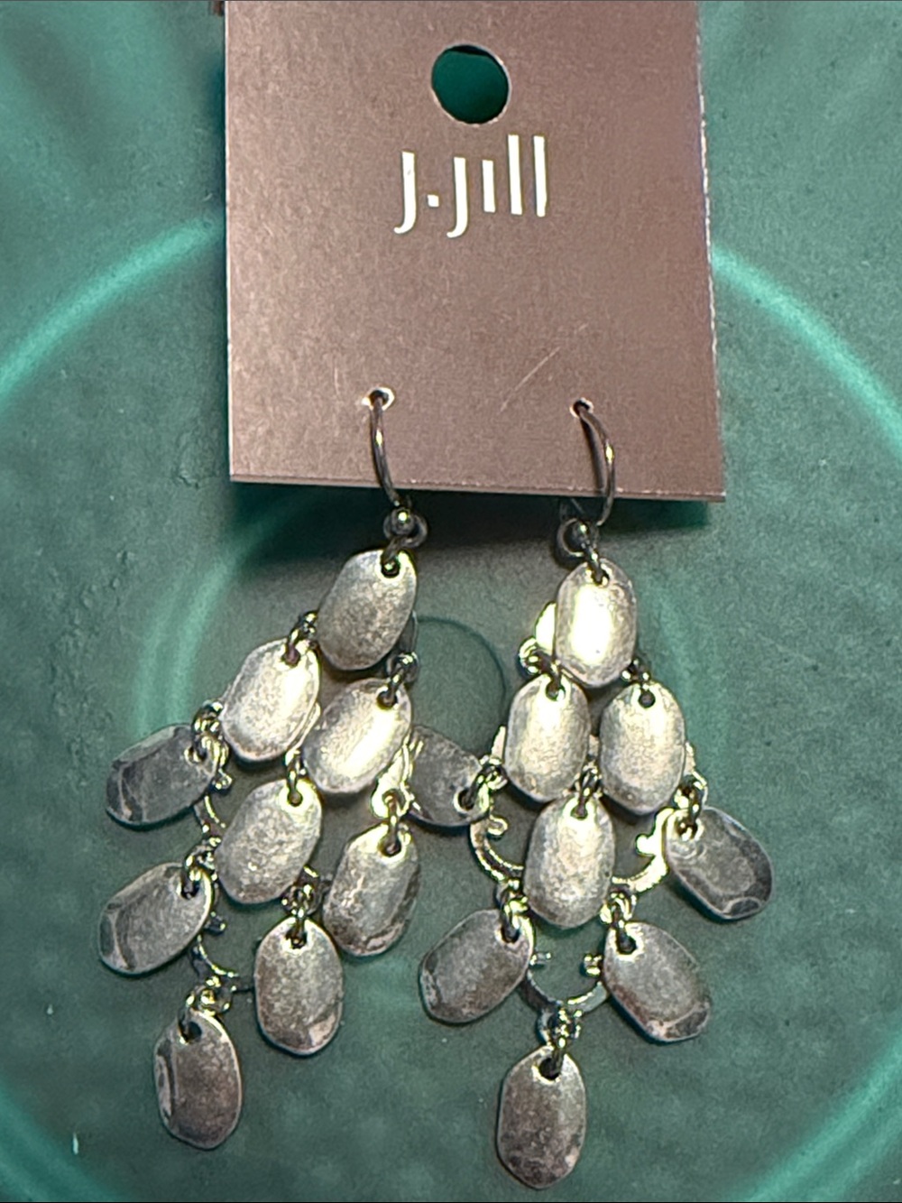 J. Jill Silver-Tone Cascading Disc Earrings